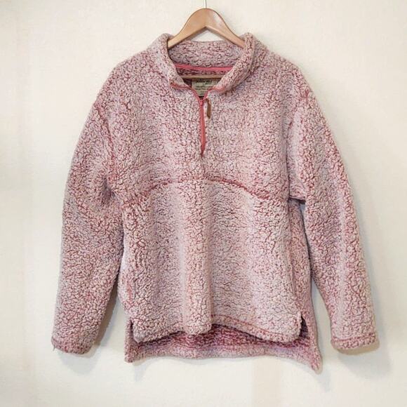Jackson Hole outerwear pink fluffy quarter zip sherpa - Picture 1 of 5